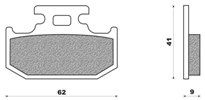 Σετ τακάκια φρένου πίσω NEWFREN FD144B TT 250 R (93-99) 01FD144B