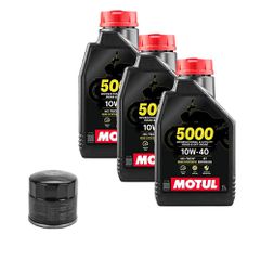 Πακέτο με 3 λάδια motul 5000 και φίλτρο λαδιού για σέρβις PS4-5000-3