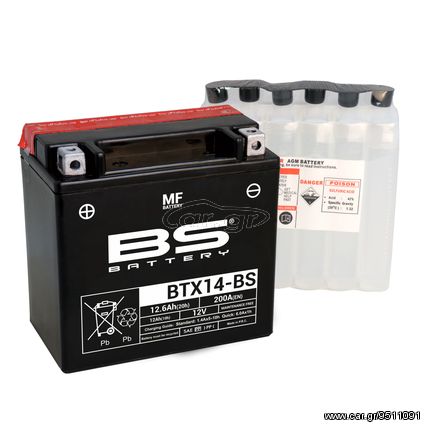 Μπαταρία Μοτοσυκλέτας BS Battery BTX14BS (YTX14-BS) 12.0 Ah BTX14BS