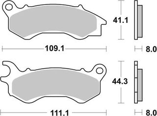 Τακάκια μοτοσυκλετών SBS 205HF FA603 FR SCOOTER 50-124CCM(PCX125 ) SBS205HF