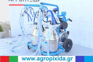 Μηχανήματα Αρμέγματος / Εκτροφής 2026 MILKER-4 Αιγοπροβάτων-Αντλία 1,5HP-400Λίτρων Ξηρού Τύπου
