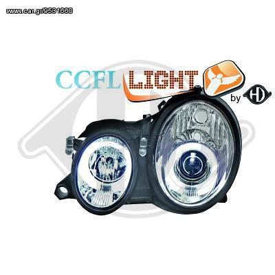 MERCEDES CLK W208 ANGEL EYES ΦΑΝΑΡΙΑ ΜΠΡΟΣΤΑ eautoshop.gr