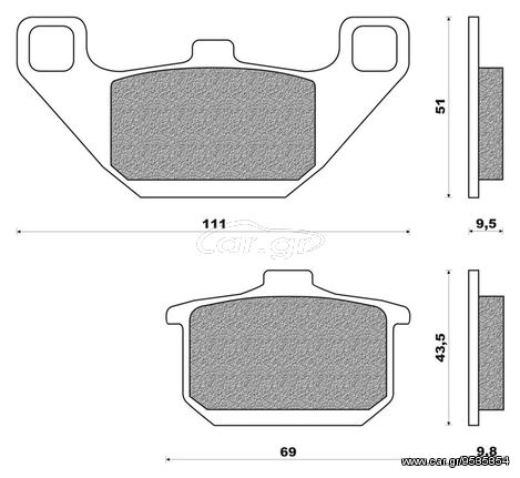 Τακάκια μοτοσυκλέτας DP-BRAKES 311 DP311