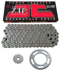 ΛΥΡHΣ JT ΣΕΤ ΚΙΝΗΣΗΣ ΓΡΑΝΑΖΙΑ-ΑΛΥΣΙΔΑ "ΝΙΚΕΛ ΕΝΙΣΧΥΜΕΝΗ X-RING (X1R2 Ν-Ν) ΑΛΥΣΙΔΑ" HONDA CB / CB-1 400 1991-, JTCB/297/1332/X1R2NN