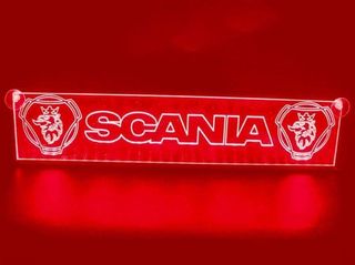 ΠΙΝΑΚΙΔΑ 50mm KAMΠΙΝΑΣ ΓΙΑ ΦΟΡΤΗΓΑ SCANIA ΜΠΛΕ-ΚΟΚΚΙΝΟ 12/24V