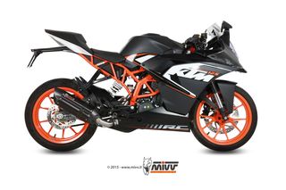 Εξάτμιση Ολόσωμη Mivv Full Exhaust Suono Black Steel/Carbon End KTM RC 125 2014- 2016**