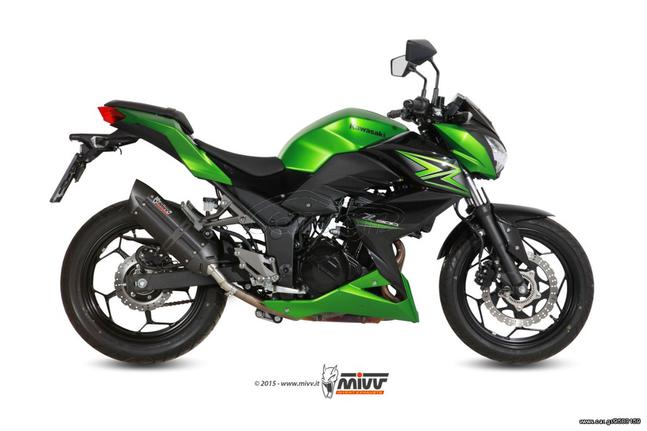 Εξάτμιση Τελικό Mivv Suono Black Steel/Carbon End Kawasaki Z 300 /Ninja 300 2015-2020*