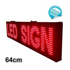 Επιγραφή LED 71 X 20 cm κόκκινη USB ΑΔΙΑΒΡΟΧΗ με 2 χρόνια ΕΓΓΥΗΣΗ