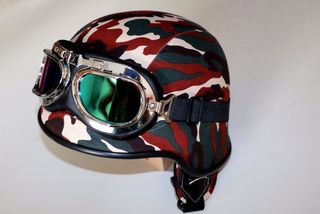 U.S.A Army helmet+Goggles 2WW brown Camouflage
