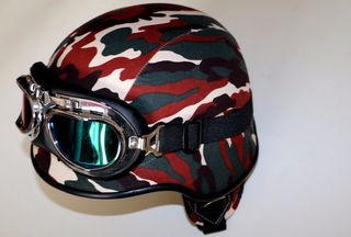 U.S.A Army helmet+Goggles 2WW brown Camouflage-thumb-4