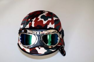 U.S.A Army helmet+Goggles 2WW brown Camouflage-thumb-3