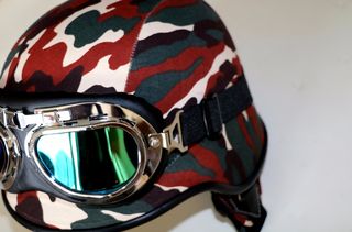U.S.A Army helmet+Goggles 2WW brown Camouflage-thumb-5
