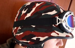 U.S.A Army helmet+Goggles 2WW brown Camouflage-thumb-14