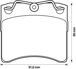 Τακάκια φρ εμπρόσθια (ΚΑΙΝΟΥΡΓΙΟ). VW . T4 90-04 . Για αεριζομενη δισκοπλακα . 