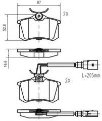 Τακάκια φρ οπίσθια (ΚΑΙΝΟΥΡΓΙΟ). VW,SEAT,FORD .PAGID 5138.