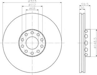 Δισκόπλακα οπίσθια 245x10 (ΚΑΙΝΟΥΡΓΙΟ). AUDI . S8 1994-2007