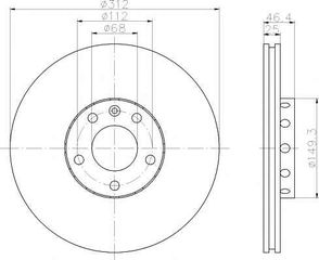 Δισκόπλακα εμπρόσθια 312x25 (ΚΑΙΝΟΥΡΓΙΑ) ,SEAT ,EXEO 2009-2018