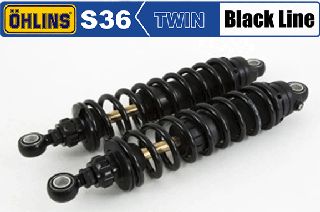 Ohlins S36 Black Line Twin Shock Absorbers S36D for Harley Davidson FLH/FLT Touring '90 '16