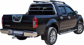 Roll bar inox 1 Σκέλους  με οριζόντια σωληνωτή  σχάρα.Navara D40 