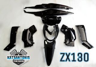 Πλαστικά γνήσια μαύρα kawasaki zx 130 ...by katsantonis team racing 