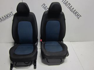 Καθισματα εμπρος Hyundai i10 5θυρο 2014-2017 με airbag μαυρο-μπλε
