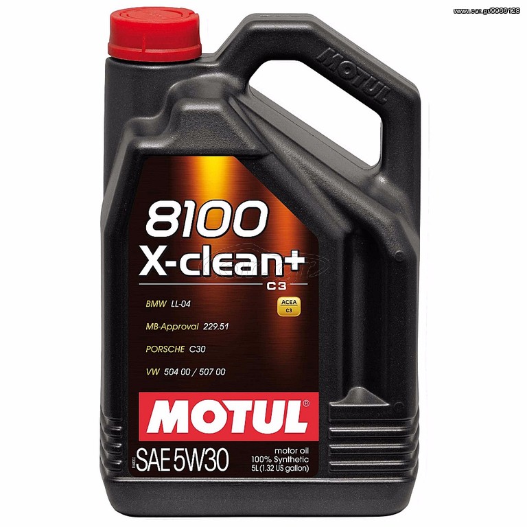 Motul 8100 X-clean+ 5W-30 100% Συνθετικό 5L Δωρεάν Αποστολή