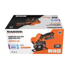 Τροχός Γωνιακός ΜΙΝΙ KRAUSMANN U87012-12S Ø76 Μπαταρίας 12V σετ με Μπαταρία 2.0Ah + Ταχυφορτιστή + Δώρο Τσάντα Μεταφοράς-thumb-1