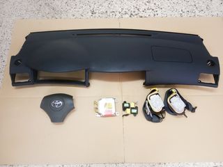  Σετ κομπλέ αερόσακοι Toyota Corolla E12 2002-2006 πεντάπορτο (με μία φίσα και χωρίς χειριστήρια τιμονιού)