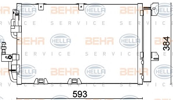 Ψυγείο A/C Behr-Hella Opel astra G-Zafira A.Autosprint system