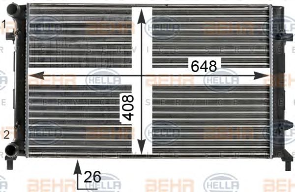 Ψυγείο νερού Behr-Hella για Group VAG-thumb-5