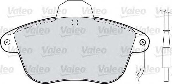 Σετ τακάκια, δισκόφρενα  VALEO 598028