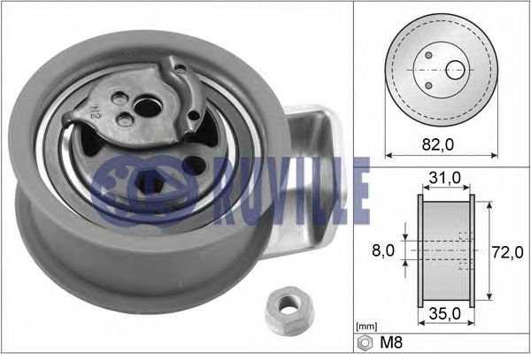 Τεντωτήρας, οδοντ. ιμάντας AUDI / FORD / SEAT / SCODA / VW (72X35)