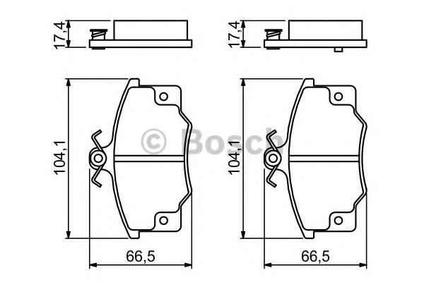 BOSCH Σετ τακάκια, δισκόφρενα εμπρος