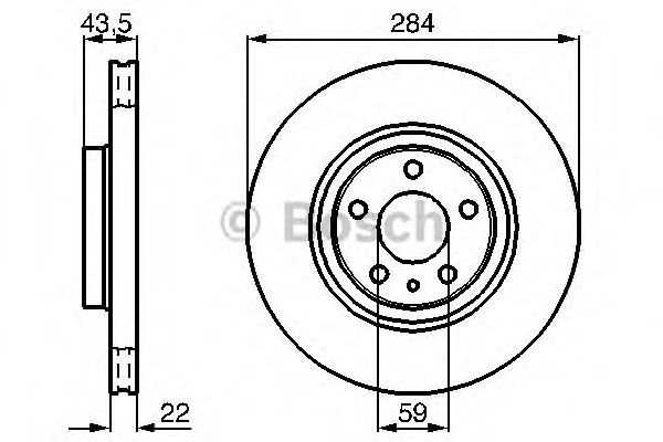 Δισκόπλακα BOSCH Alfa romeo 156-thumb-2