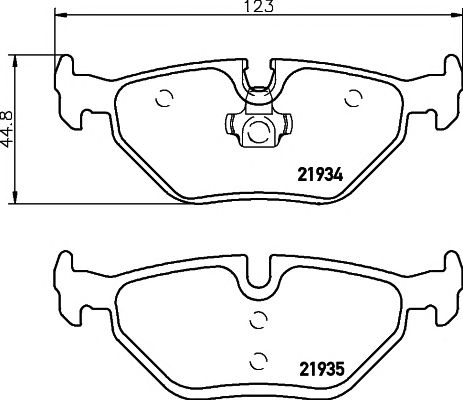 BMW E36 E46 TEXTAR Σετ τακάκια, δισκόφρενα πισω-thumb-1