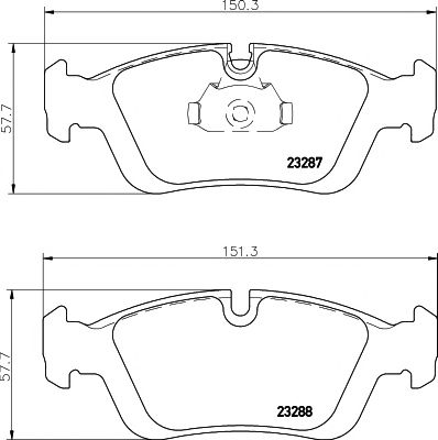  BMW E36 E46 TEXTAR Σετ τακάκια, δισκόφρενα-thumb-1