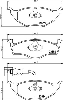 ΤΑΚΑΚΙΑ ΦΡΕΝΩΝ ΕΜΠΡΟΣ 2339502 TEXTAR | AUDI A2 (8Z0) 1.2 TDi '01->'05 | OE: 8Z0698151-thumb-4