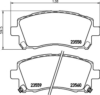 ΤΑΚΑΚΙΑ ΕΜΠΡΟΣ TEXTAR 23558 170 0 5 | SUBARU FORESTER, IMPREZA, LEGACY III '97->'03 OE: 26233AE000-thumb-4