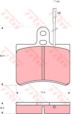 Σετ τακάκια, δισκόφρενα εμπρός CITROEN GS / AMI TRW GDB145